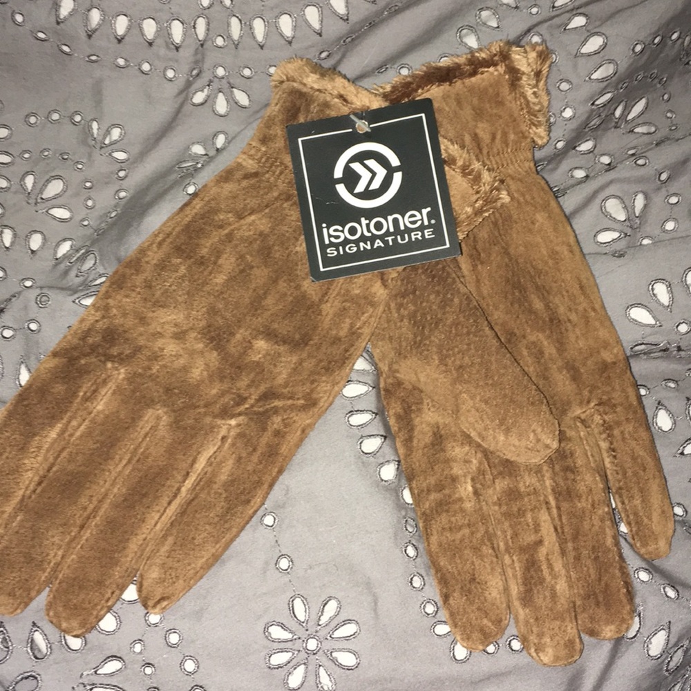 Isotoner signature leather gloves